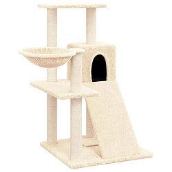 Arbre à chat avec griffoirs,niche pour chat en sisal Crème 82 cm -MN68893