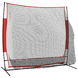 Acheter vidaXL Filet de baseball portable noir/rouge 215x107x216 cm polyester