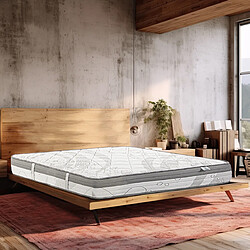 LUXURY LITERIE Matelas 140x200 cm, Timeless, 26cm, mousse mémoire de forme, ferme, indépendance du couchage, face été/hiver 