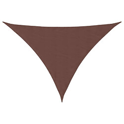 vidaXL Voile de parasol Tissu Oxford triangulaire 5x6x6 m marron