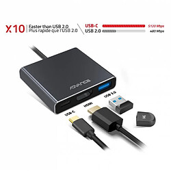 Avis Advance Adaptateur HUB Multi-Ports USB-C vers USB-A 3.0 - Mâle HDMI™ 4K Femelle USB-A Femelle + USB-C™ Femelle