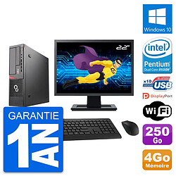 PC Fujitsu E720 DT Ecran 22" Intel G3220 RAM 4Go Disque 250Go Windows 10 Wifi · Occasion 