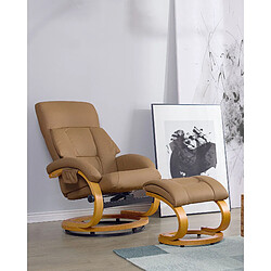 Beliani Fauteuil massant Beige sable FORCE