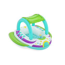 Bateau Gonflable Vaisseau Spatial Bestway 98x95x61 cm Toiture Protecteur Solaire et Volant avec Son à partir de 3 Ans