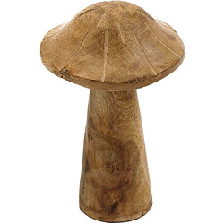 Sil Champignon déco en manguier 15 x 12 cm.