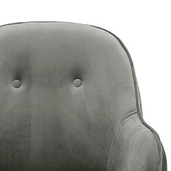 vidaXL Chaise à bascule Gris Velours pas cher