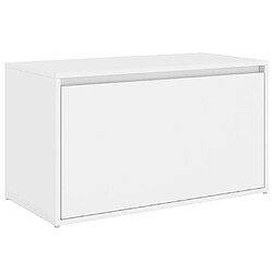 vidaXL Banc d'entrée 80x40x45 cm Blanc Bois d’ingénierie