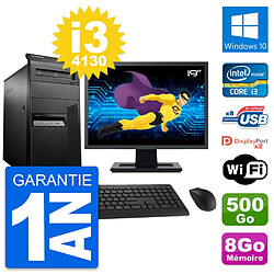 PC Tour Lenovo M93p Ecran 19" Intel i3-4130 RAM 8Go Disque 500Go Windows 10 Wifi · Occasion 