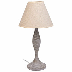 Lampe de bureau Alexandra House Living Blanc Gris Métal Tissu 220-240 V 23 x 46 x 23 cm