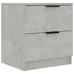 Avis Maison Chic Lot de 2 Tables de chevet,Table de nuit,Table d'appoint pour salon Gris béton Bois d'ingénierie -MN99881