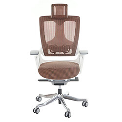 Avis Mendler Fauteuil de bureau MERRYFAIR Wau 2, chaise pitovante, rembourrage / filet, ergonomique ~ marron/orange