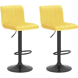 Non Lot de 2 tabourets de bar Jamie velours