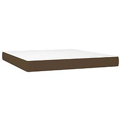 Acheter vidaXL Sommier à lattes de lit avec matelas Marron foncé 160x200 cm