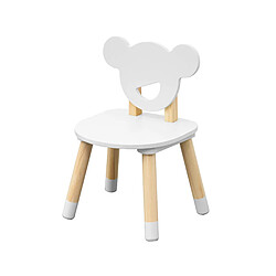 Mobili Rebecca Table et 2 chaises pour enfants Rebecca Mobili Nefel 44x60x56 MDF Pin Blanc Marron ENSEMBLE 3 pcs pas cher