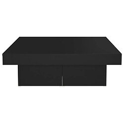 Acheter vidaXL Table basse noir 90x90x28 cm bois d'ingénierie