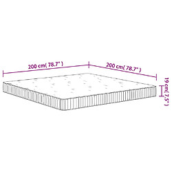 vidaXL Matelas à ressorts ensachés moyen 200x200 cm pas cher