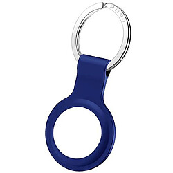 PURO PUROAIRTSILDBLU - Coque Airtag silicone porte-clés Bleu foncé