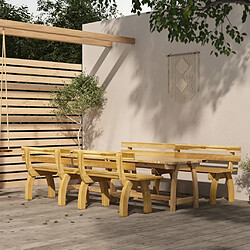 Maison Chic Mobilier de salle à manger de jardin 4 pcs,Table et chaises d'extérieur Bois de pin imprégné -GKD757164