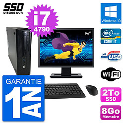 PC HP ProDesk 400 G1 SFF Ecran 19" Intel i7-4790 RAM 8Go SSD 2To Windows 10 Wifi · Occasion 