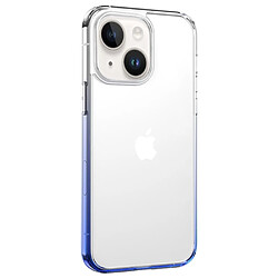 Coque en TPU USAMS couleur dégradée, anti-jaunissement pour votre iPhone 14 Plus - Gradient bleu 