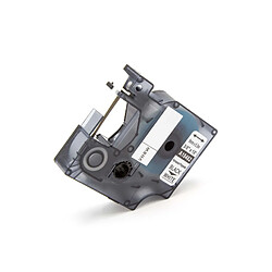 vhbw cassette à bande cartouche 9mm noir sur blanc pour imprimante d´étiquette Dymo RhinoPro 3000, 5000, 6000, ILP 219 remplace Dymo 18482. 