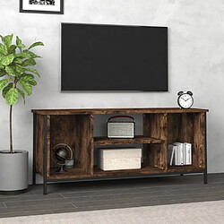 Maison Chic Meuble TV scandinave - Banc TV pour salon chêne fumé 102x35x45 cm bois d'ingénierie -MN60300