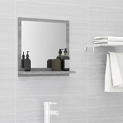 vidaXL Miroir de bain Sonoma gris 40x10,5x37 cm Bois d'ingénierie