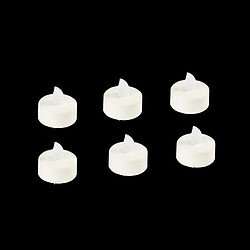 Paris Prix Lot de 6 Bougies Led Colorama 4cm Blanc