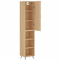 Avis vidaXL Buffet haut Chêne sonoma 34,5x34x180 cm Bois d'ingénierie