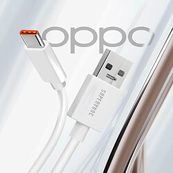 Avis Câble USB vers USB-C Original Oppo SuperVOOC 65W Blanc 1m