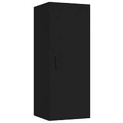 Maison Chic Armoire murale suspendue,Meuble de Rangement pour salon,cuisine Noir 34,5x34x90 cm Bois d'ingénierie -MN91970