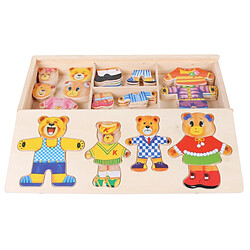 Universal Change-toi d'ourson Éducation de la petite enfance Puzzle en bois Jeu de sauce Puzzle en bois pour bébé Livraison gratuite | Puzzles en bois | Puzzles Change-toi d'enfant 