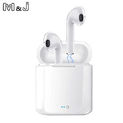 GUPBOO i7s TWS Mini casque sans fil Bluetooth Écouteurs intra-auriculaires stéréo avec micro de boîtier de charge pour tous les téléphones intelligents non i10 i9 i13 i14 