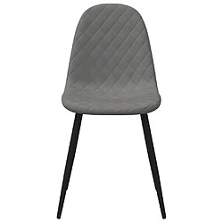 Acheter Maison Chic Lot de 2 Chaises à manger | Chaise de salle à manger cuisine Gris clair Velours -GKD34899