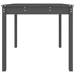 Acheter vidaXL Table de jardin gris 82,5x82,5x76 cm bois massif de pin