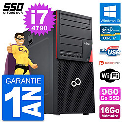 PC Tour Fujitsu Esprimo P720 Intel i7-4790 RAM 16Go SSD 960Go Windows 10 Wifi · Occasion 