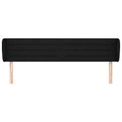 Avis Maison Chic Tête de lit scandinave avec oreilles,meuble de chambre Noir 183x23x78/88 cm Tissu -MN24977