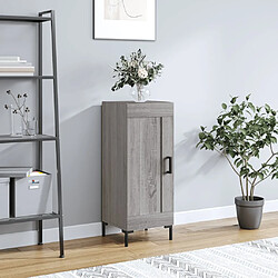 vidaXL Buffet Sonoma gris 34,5x34x90 cm Bois d'ingénierie