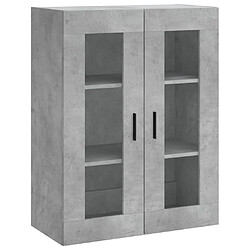 Maison Chic Buffet,Meuble de Rangement,commode pour salon,Cuisine Gris béton 69,5x34x180 cm Bois d'ingénierie -MN54304 pas cher