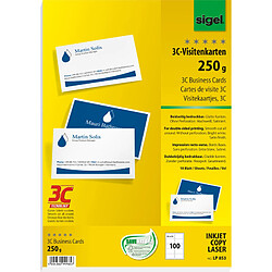 sigel Cartes de visite 3C, 85 x 55 mm, 250 g/m2, extra blanc ()