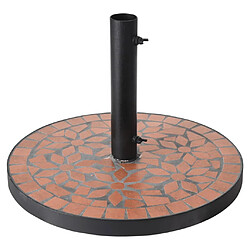 ProGarden Socle de parasol Design Terra Mosaic Noir et orange