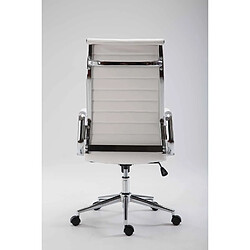 Avis Decoshop26 Fauteuil de bureau en synthétique blanc avec assise rembourrée pivotant BUR10240