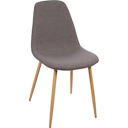 Acheter Atmosphera, Createur D'Interieur Lot de 2 chaises Roka Pastel Scandi - Gris foncé - Atmosphera