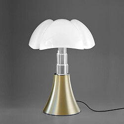 PIPISTRELLO-Lampe ampoules LED pied télescopique H66-86cm Laiton Martinelli Luce - designé par Gae Aulenti