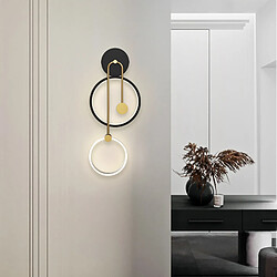 Avis Universal Mur de salon simple lampe murale double cercle