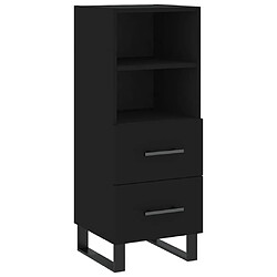 Maison Chic Buffet,Meuble de Rangement,commode pour salon,Cuisine Noir 34,5x34x90 cm Bois d'ingénierie -MN47007