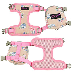 Universal Harnais pour animaux de compagnie Ceinture Gilet Sac à goûter Réglable Filet respirable Corde pour chiens Petit gilet pour chiens et chats Marche à l'extérieur | Harnais (rose)