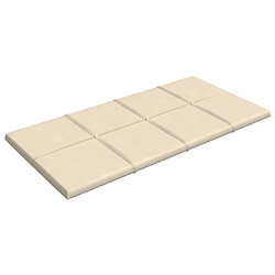 Avis vidaXL Panneaux muraux 12 pcs Crème 60x30 cm Velours 2,16 m²