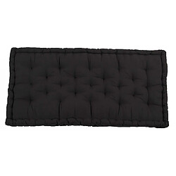 Avis Jardindeco Coussin de palette en coton coloré 120 x 60 cm noir.