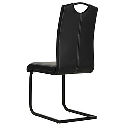 Acheter Decoshop26 Lot de 2 chaises de salle à manger cuisine cantilever design contemporain synthétique noir CDS020374